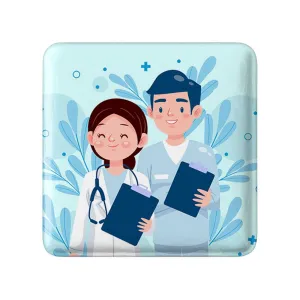 پیکسل مربعی پزشک و پرستار