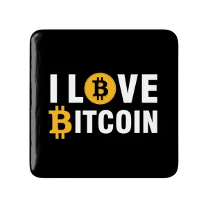 مگنت مربعی I Love Bitcoin