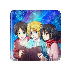 مگنت مربعی ارن و میکاسا و آرمین انیمه اتک آن تایتان Attack on Titan