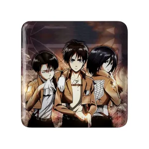 مگنت مربعی ارن و میکاسا و لیوای انیمه اتک آن تایتان Attack on Titan