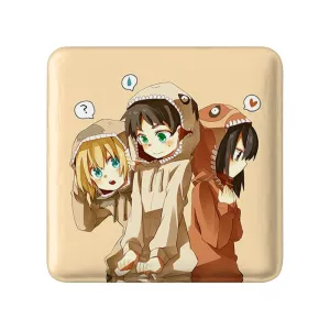 مگنت مربعی آرمین و میکاسا و ارن انیمه اتک آن تایتان Attack on Titan