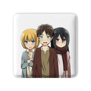 مگنت مربعی ارن و میکاسا و ارمین انیمه اتک آن تایتان Attack on Titan