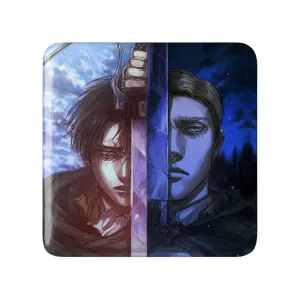 مگنت مربعی اروین و لیوای انیمه اتک آن تایتان Attack on Titan