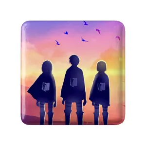 مگنت مربعی میکاسا و ارن و آرمین انیمه اتک آن تایتان Attack on Titan