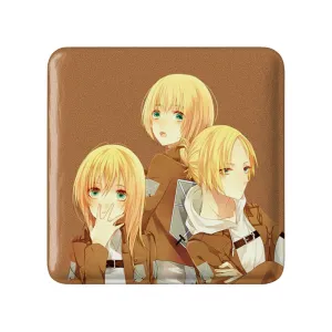 مگنت مربعی هیستوریا و ارمین و آنی انیمه اتک آن تایتان Attack on Titan
