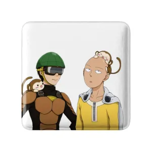 مگنت مربعی سایتاما و مرد دوچرخه ای انیمه مرد تک مشتی One Punch Man