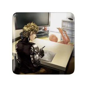 مگنت مربعی جنوس و سایتاما انیمه مرد تک مشتی One Punch Man