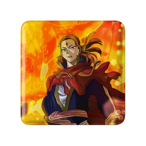 مگنت مربعی فرمانده آتشین انیمه بلک کلاور Black Clover