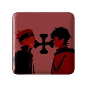 مگنت مربعی علامت شبدر شیطانی انیمه بلک کلاور Black Clover