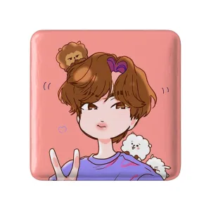 مگنت مربعی جین Jin گروه بی تی اس BTS