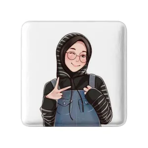 مگنت مربعی دخترانه باحجاب