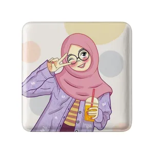 مگنت مربعی دخترانه باحجاب