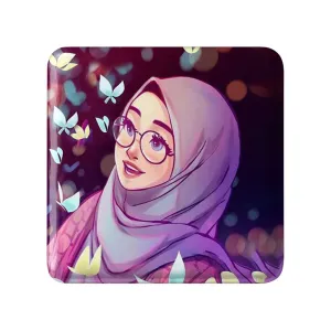 مگنت مربعی دخترانه باحجاب