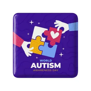 مگنت مربعی اتیسم Autism