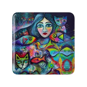 مگنت مربعی نقاشی انتزاعی