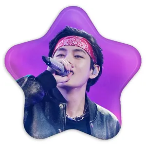پیکسل ستاره ای تهیونگ وی Taehyung گروه بی تی اس BTS