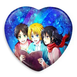 پیکسل قلبی ارن و میکاسا و آرمین انیمه اتک آن تایتان Attack on Titan