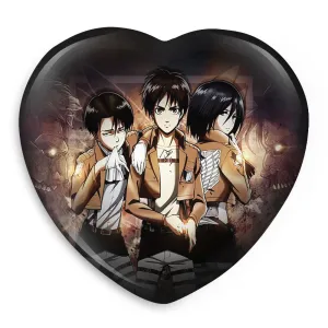 پیکسل قلبی ارن و میکاسا و لیوای انیمه اتک آن تایتان Attack on Titan