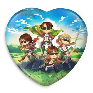 پیکسل قلبی لیوای و ارن و میکاسا و آرمین انیمه اتک آن تایتان Attack on Titan