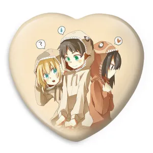 پیکسل قلبی آرمین و میکاسا و ارن انیمه اتک آن تایتان Attack on Titan