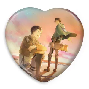 پیکسل قلبی لیوای و ارن انیمه اتک آن تایتان Attack on Titan