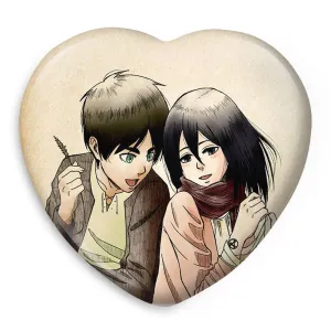 پیکسل قلبی ارن و میکاسا انیمه اتک آن تایتان Attack on Titan