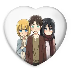 پیکسل قلبی ارن و میکاسا و ارمین انیمه اتک آن تایتان Attack on Titan