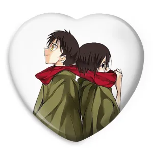 پیکسل قلبی ارن و میکاسا انیمه اتک آن تایتان Attack on Titan