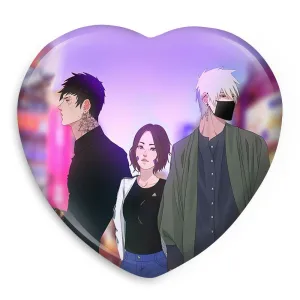 پیکسل قلبی کاکاشی و رین و اوبیتو انیمه ناروتو Naruto