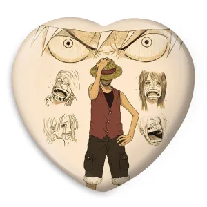 پیکسل قلبی لوفی انیمه وان پیس One Piece