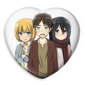 پیکسل قلبی میکاسا و ارن و ارمین انیمه اتک آن تایتان Attack on Titan