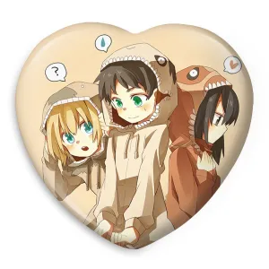 پیکسل قلبی میکاسا و ارن و ارمین انیمه اتک آن تایتان Attack on Titan