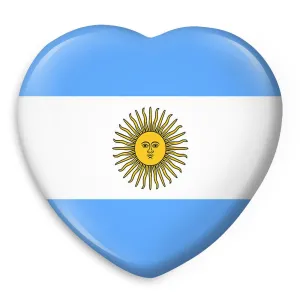 پیکسل قلبی پرچم آرژانتین  