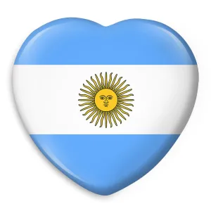 پیکسل قلبی پرچم آرژانتین