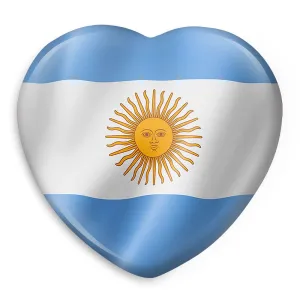 پیکسل قلبی پرچم آرژانتین