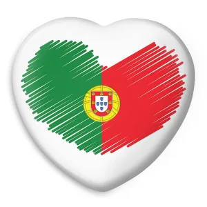 پیکسل قلبی پرچم پرتغال