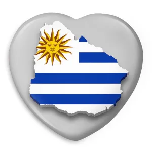 پیکسل قلبی پرچم اروگوئه