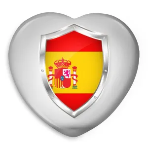 پیکسل قلبی پرچم اسپانیا