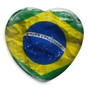 پیکسل قلبی پرچم برزیل