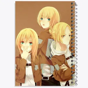 دفتر هیستوریا و ارمین و آنی انیمه اتک آن تایتان Attack on Titan