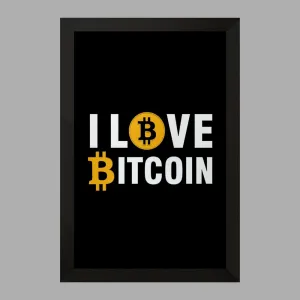 تابلو I Love Bitcoin