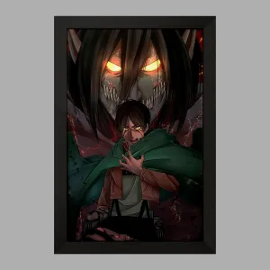 تابلو ارن یگر و حالت تایتانی انیمه اتک آن تایتان Attack on Titan