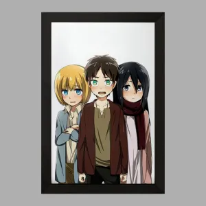 تابلو ارن و میکاسا و ارمین انیمه اتک آن تایتان Attack on Titan