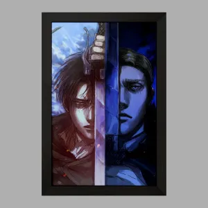 تابلو اروین و لیوای انیمه اتک آن تایتان Attack on Titan