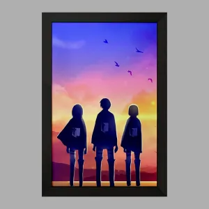 تابلو میکاسا و ارن و آرمین انیمه اتک آن تایتان Attack on Titan