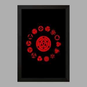 تابلو شارینگان ها انیمه ناروتو Naruto