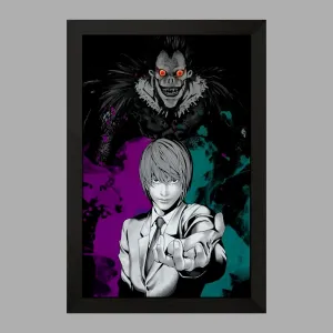 تابلو لایت یاگامی و ریوک انیمه دفترچه مرگ Death Note