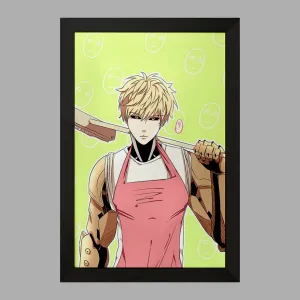 تابلو جنوس انیمه مرد تک مشتی One Punch Man