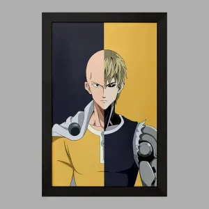 تابلو جنوس و سایتاما انیمه مرد تک مشتی One Punch Man