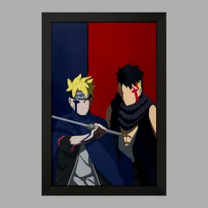 تابلو بوروتو اوزوماکی و کاواراگی انیمه بوروتو Boruto